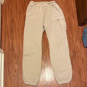Nike Kids Beige Fleece Joggers